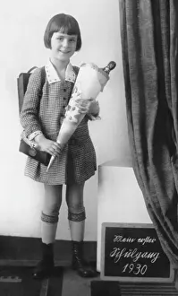 Knapsack: First day of school, 1930