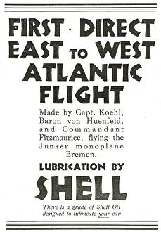 Lubricant: First Direct East West Atlantic Flight Made On Shell Oils