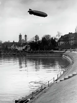 Friedrichshafen: The first flight of the LZ 129 above Lake Constance, 1936