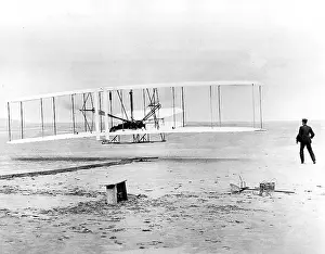 Succeeded: The first flight of Orville and Wilbur Wright with an