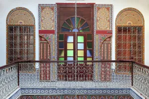 Jebel: First floor courtyard, riad, Tetouan, Morocco