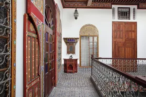 Jebel: First floor courtyard, riad, Tetouan, Morocco