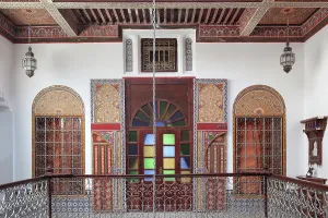 Jebel: First floor courtyard, riad, Tetouan, Morocco