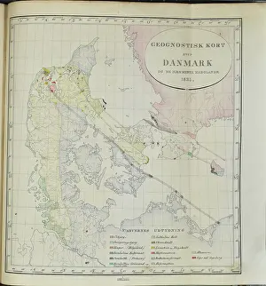 Geological: First geological map of Denmark (Forchhammer 1835)