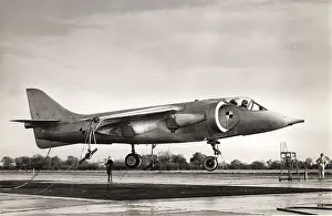 Tethered: The first Hawker P1127 XP831 during tethered hovering test