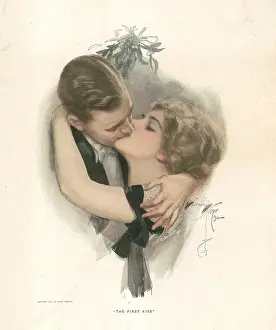 Terry Parker Collection (iln): The First Kiss by Harrison Fisher