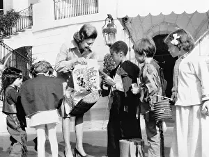 Cookies: First Lady Betty Ford at Halloween, serving ?