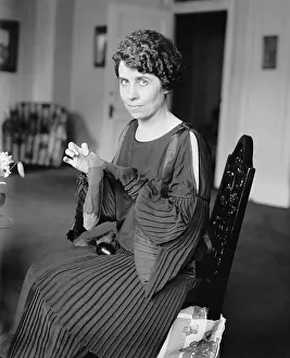 Thrift: First Lady Grace Coolidge darning socks on August
