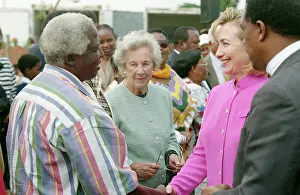 Pieterson: US First Lady Hillary Rodham Clinton greets South