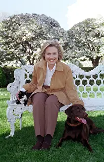 Lcgr1507: First Lady Hillary Rodham Clinton with Socks the