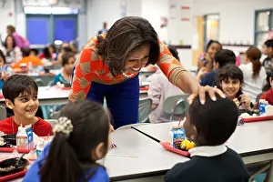 African Americans: First Lady Michelle Obama at Parklawn Elementary