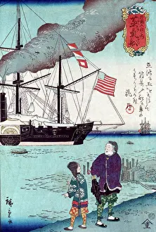 Utagawa: First Landing of Americans in Japan, 1853