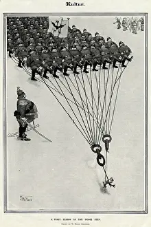 Scrawny: First lesson in the goose step by William Heath Robinson