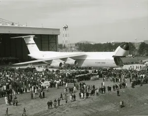 Marietta: The first Lockheed C-5A Galaxy, 66-8303, is rolled out a