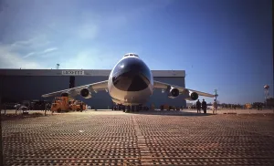 Marietta: The first Lockheed C-5A Galaxy, 66-8303, is rolled out a