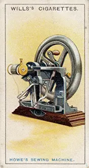 Howe: First lockstitch sewing machine, patented by Elias