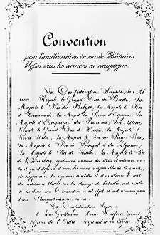 Countless: First page of the Geneva Convention, 1864