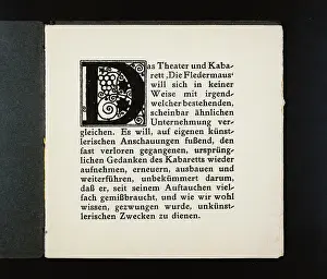 Fledermaus: First page of the opening-broschure