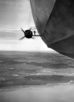 Friedrichshafen: The first passenger flight of the LZ 129 Hindenburg over t