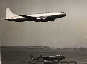 Woodford: The first prototype Avro Tudor 2 G-ASSU flying low