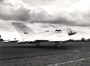 Brakes: The first prototype Avro Vulcan VX770 landing