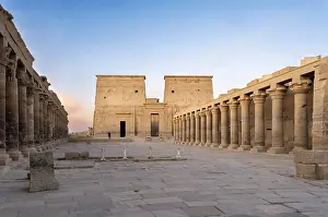 Nectanebo: First Pylon and colonnade - Philae Complex