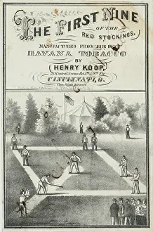 C1869: The first nine of the Red Stockings, manufactured from the b