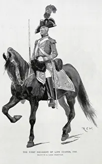 Caton: First Regiment of Life Guards, Illustration by R C W