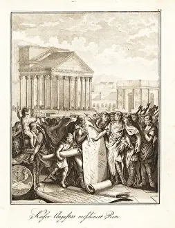 Octavian: First Roman Emperor Caesar Augustus overseeing