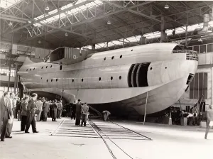 Cowes: The first Saunders-Roe SR45 Princess during manufacture