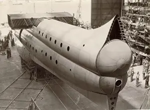 Cowes: The first Saunders-Roe SR45 Princess during manufacture