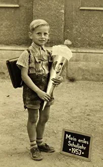 Lederhosen: My first school year 1953 - Boy in leather
