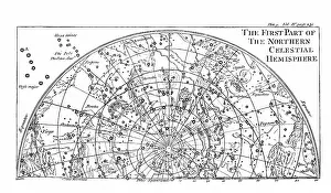 Hemisphere: First part of the star chart of the Northern Celestial