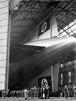 Friedrichshafen: The first test flight of the Zeppelin airship Hindenburg (