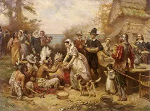 Bounty: First Thanksgiving, Plymouth, by Gerome