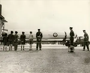 Thor: The first Thor missile for the RAF at Feltwell Norfolk