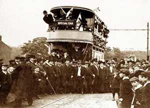 Yeadon: First tram from Leeds, Yeadon, early 1900s
