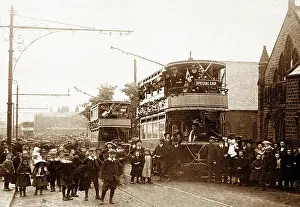 Yeadon: First tram from Leeds, Yeadon, early 1900s