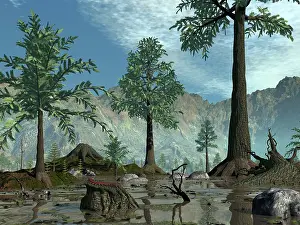 Paleoecology: The first trees begin to populate Earth near the end of the
