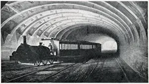 Edgware: First underground train, Edgware Road to Kings Cross, London