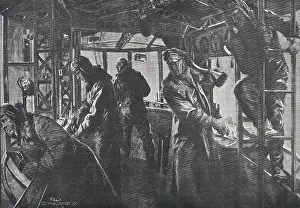 Illustrierte: First World War (1917). Control position in a German