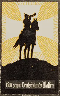 Gloriole: First World War / WW I, propaganda, postcard
