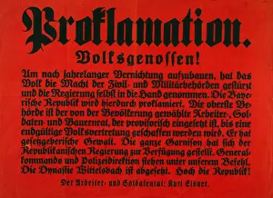Eisner: First World War / WWI, end of war, German Revolution