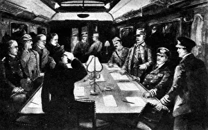 Erzberger: First World War / WWI, end of war, signing the