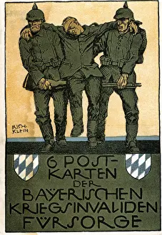 Pickelhaube: First World War / WWI, military postcards, Bavarian