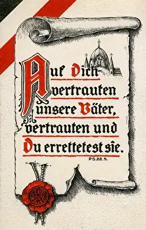 Vater: First World War / WWI, military postcards, postcard