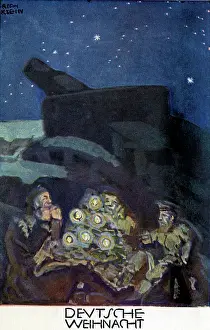 Weihnacht: First World War / WWI, military postcards, postcard