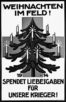Krieger: First World War / WWI, propaganda, poster Weihnachten
