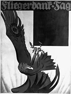 Cockade: First World War / WWI, propaganda, poster Fliegerdank-Tag