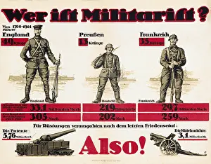 Militarist: First World War / WWI, propaganda, Wer ist Militarist